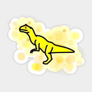 Yellow Allosaurus Rainbow Dinosaurs Series Sticker